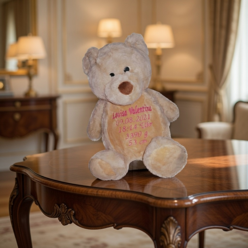 Bär Stofftier mit Wunschdaten