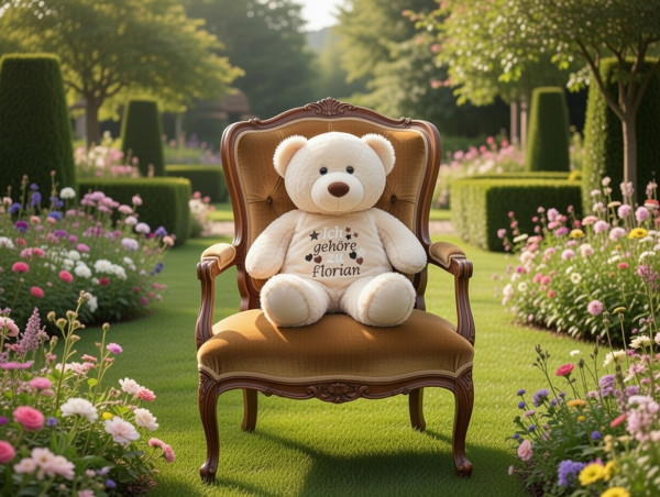 Lieferumfang: Stofftier ohne Dekoration. Bild: "KI-generierter Inhalt."