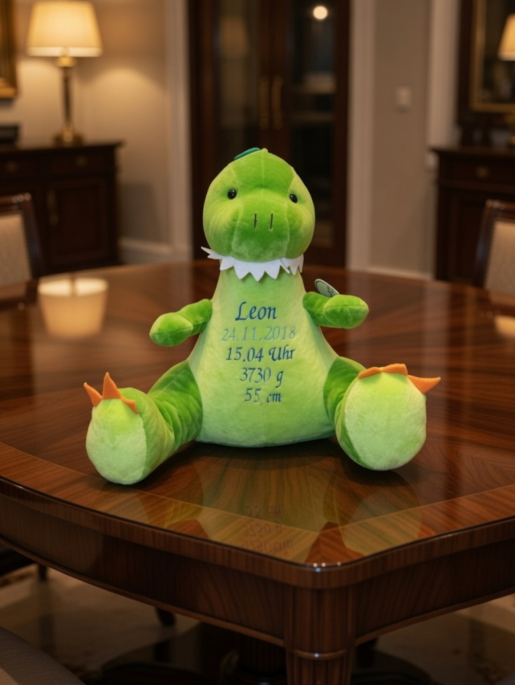 Dino Stofftier mit Wunschdaten