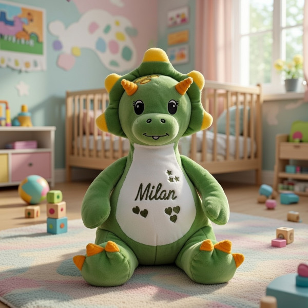 Lieferumfang: Stofftier ohne Dekoration. Bild: "KI-generierter Inhalt."