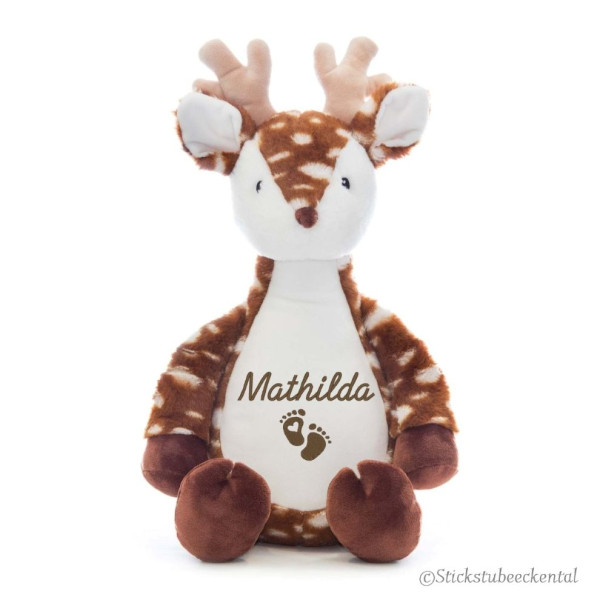 Plüschtier Hirsch mit Namen