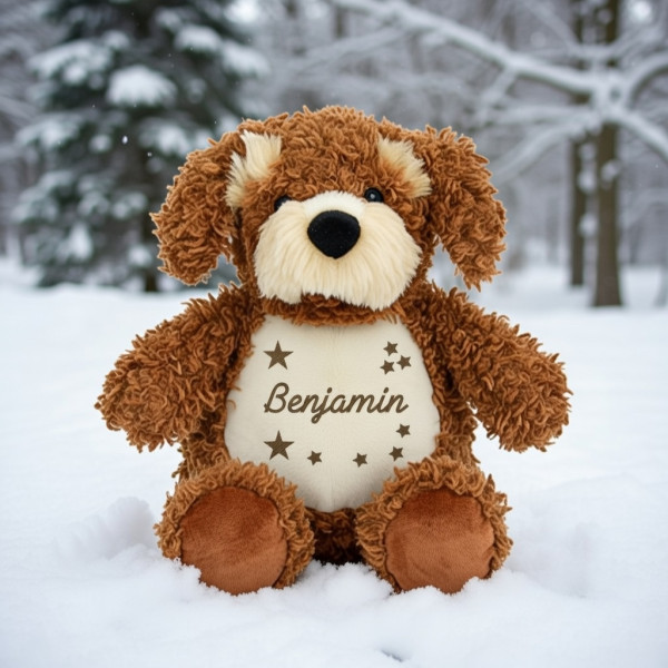 Plüschtier Hund Cockapoo mit Namen