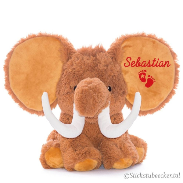 Plüschtier Mammut mit Namen