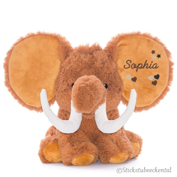 Mammut Plüschtier bestickt mit Namen