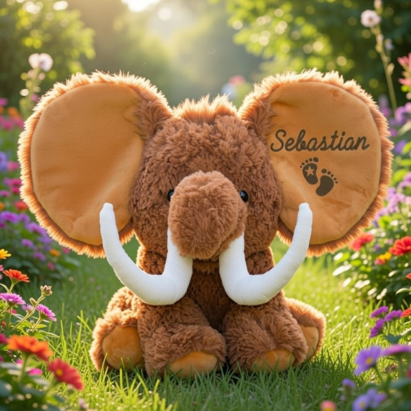 Lieferumfang: Stofftier ohne Dekoration. Bild: "KI-generierter Inhalt."