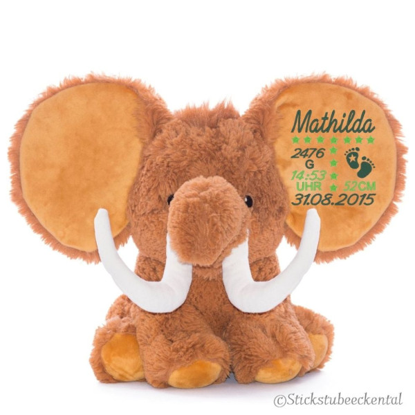 Plüschtier  Mammut personalisieren lassen