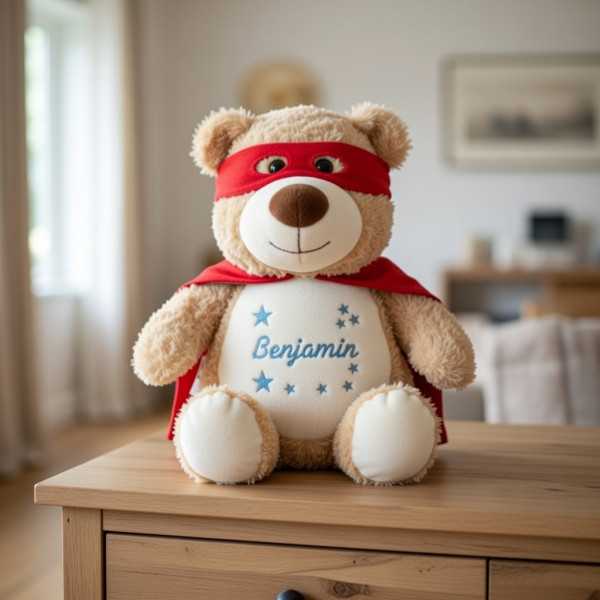 Lieferumfang: Stofftier ohne Dekoration. Bild: "KI-generierter Inhalt."