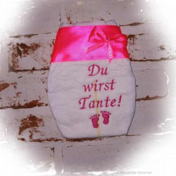 Überraschungs-Windel 'Du Wirst Tante' - Lustige Schwangerschaftsverkündung Mit Style
