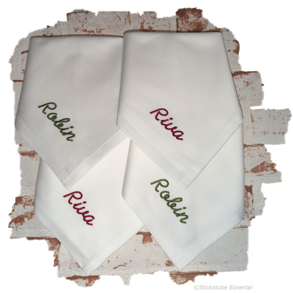 Stoffservietten für Geburtstag Schriftart A Position 6