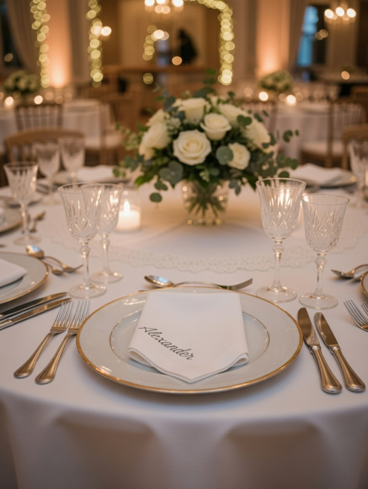 Stoffservietten Baumwolle mit Name