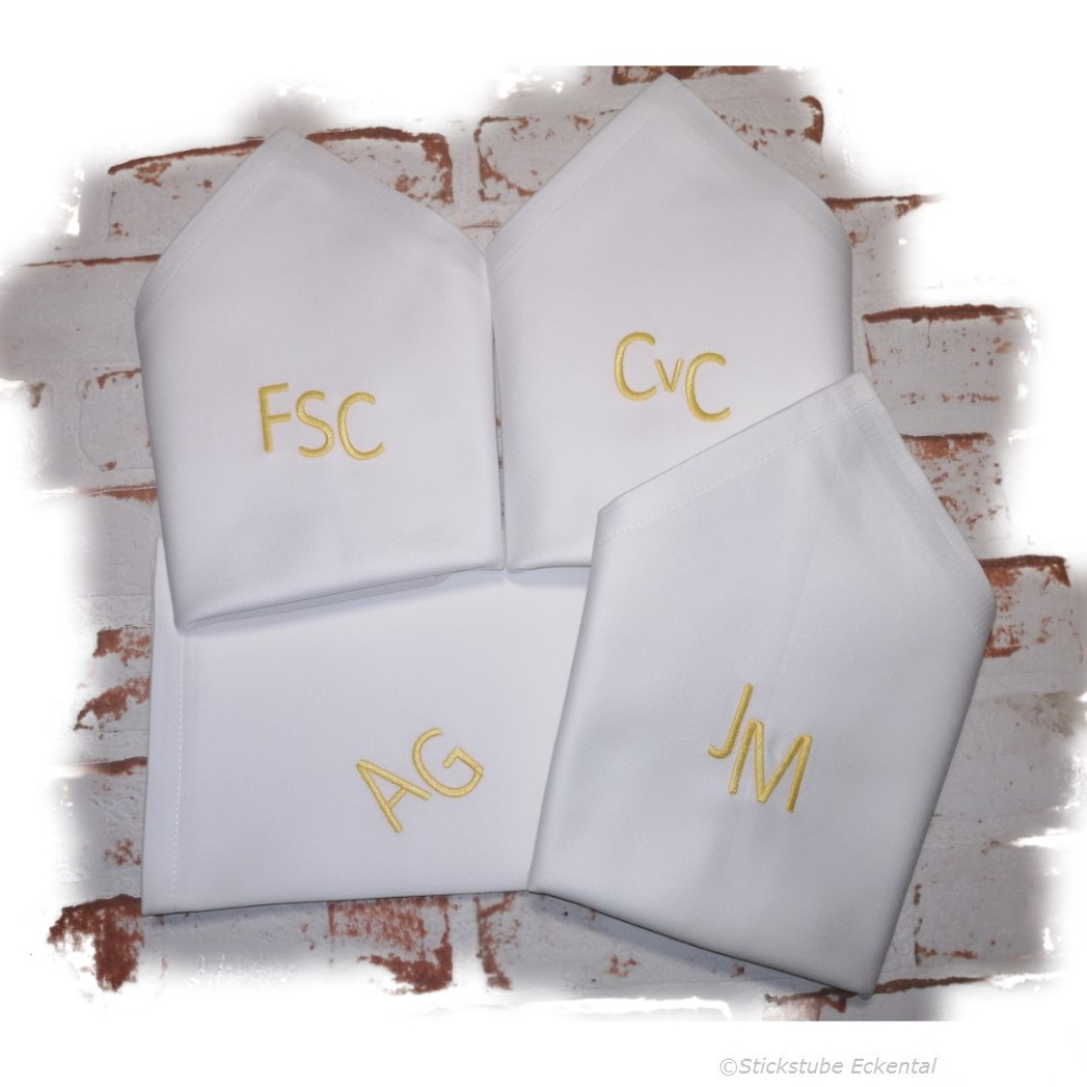 Stoffservietten Monogramm für Geburtstag
