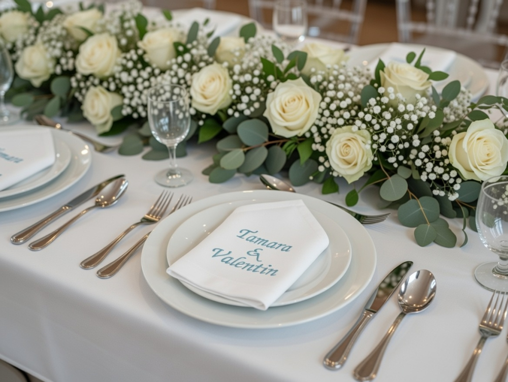 Stoffservietten Baumwolle mit Namen