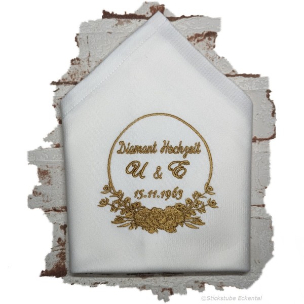Diamant Hochzeit Stoffservietten