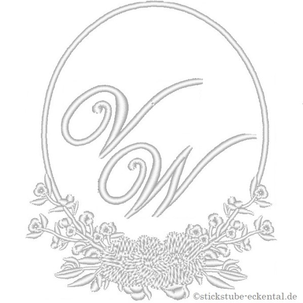 Stoffservietten Monogrammmuster V W