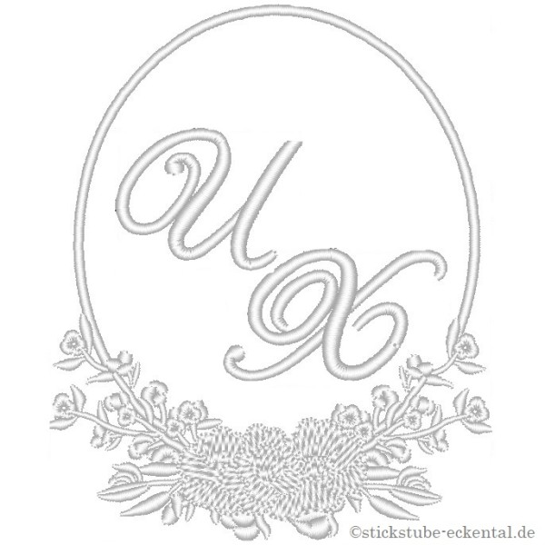 Stoffservietten Monogrammmuster U X