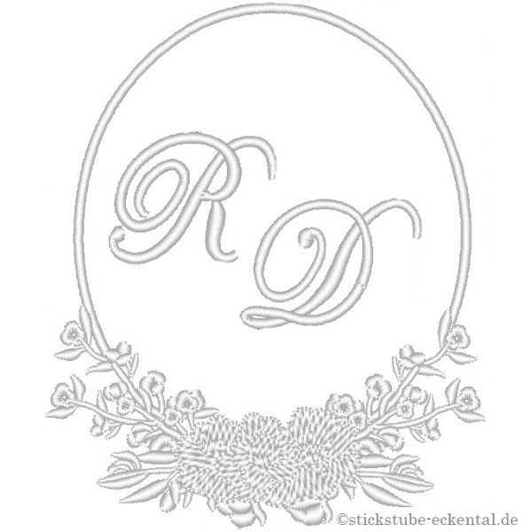 Stoffservietten Monogrammmuster  R D