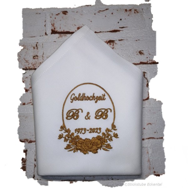 Stoffservietten Goldhochzeit