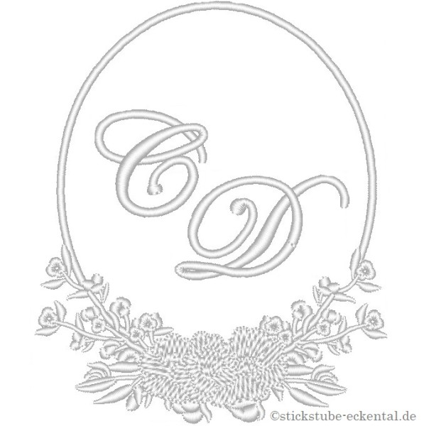 Stoffservietten Monogrammmuster C D