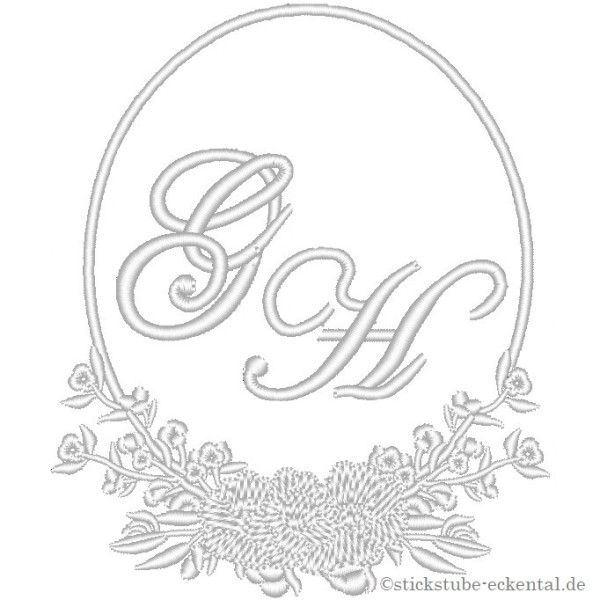 Stoffservietten Monogrammmuster G H