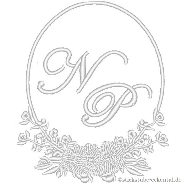 Stoffservietten Monogrammmuster N P