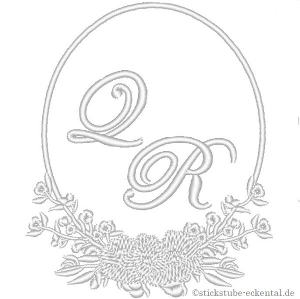 Stoffservietten Monogrammmuster Q R