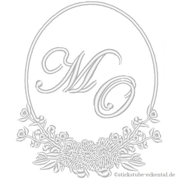 Stoffservietten Monogrammmuster M O