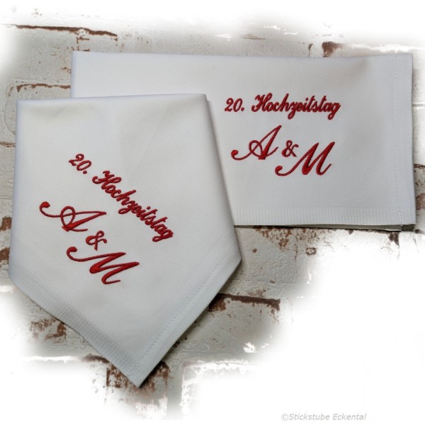 Stoffservietten Hochzeitstag