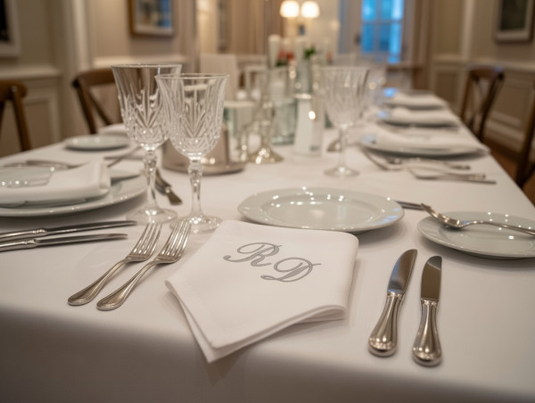 Stoffservietten mit Monogramm Position Nr. 3