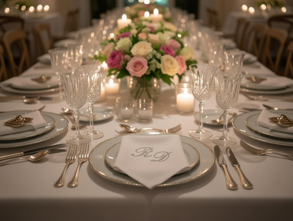 Stoffservietten mit Monogramm Position Nr. 3