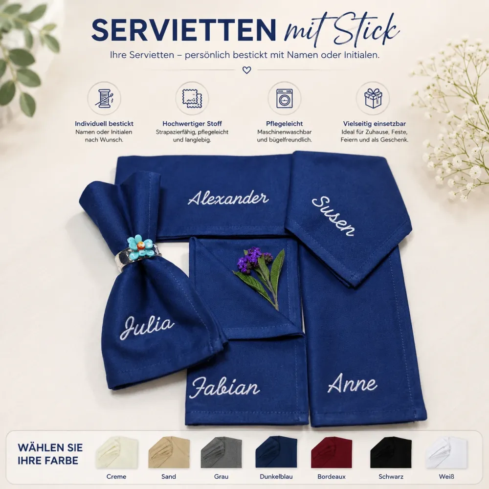 Stoffservietten Hochzeit Geburtstag Taufe