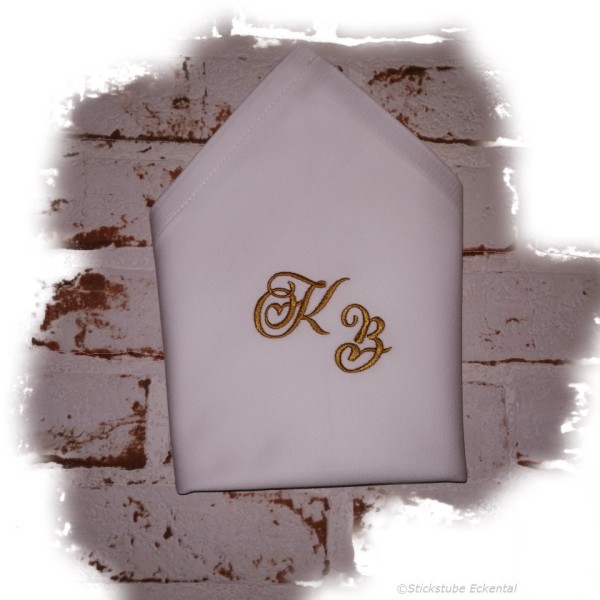 Stoffservietten personalisiert goldene Farbe