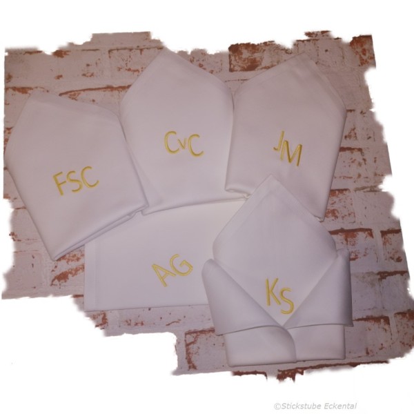 Stoffservietten Monogramm für Hochzeit