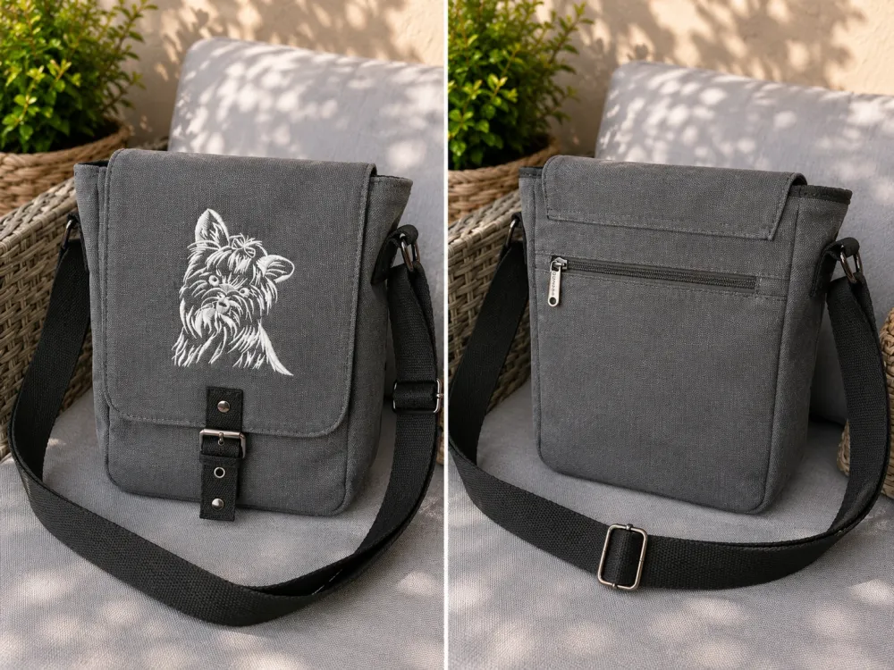 Tasche mit Yorkshire bestickt