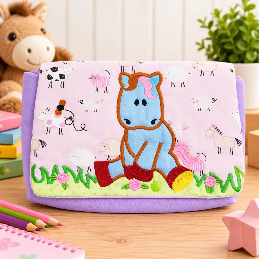 Windeltasche mit Pony-Motiv für Baby Wickelutensilien