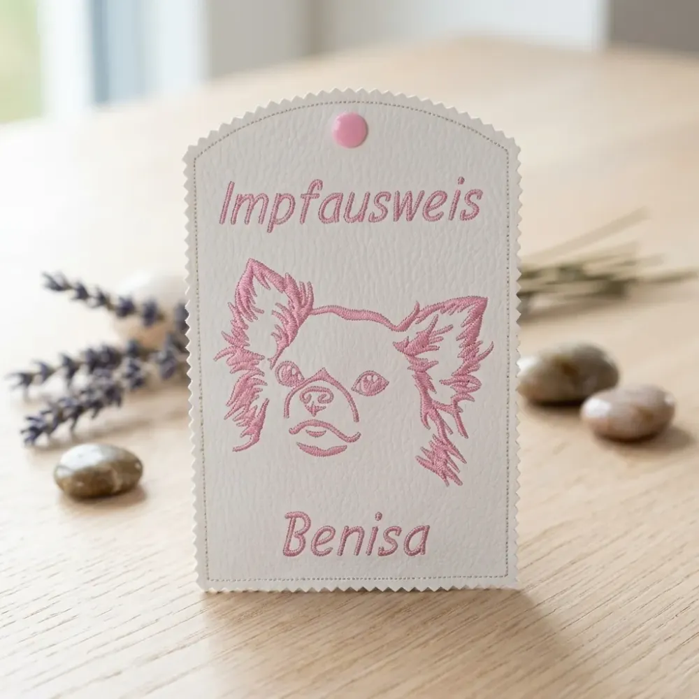 Impfausweishülle Chihuahua weiß