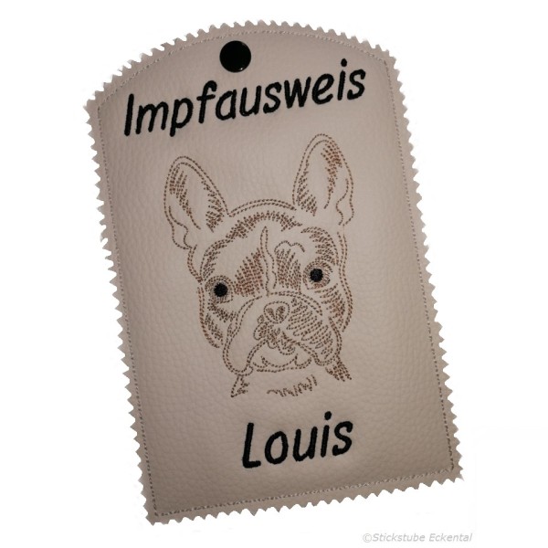 Impfausweishülle mit French Bulldog