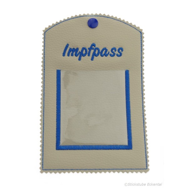 Impfpass mit bestickter Tasche