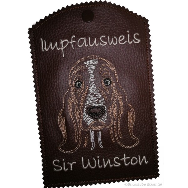 Impfausweishülle mit Basset Hound