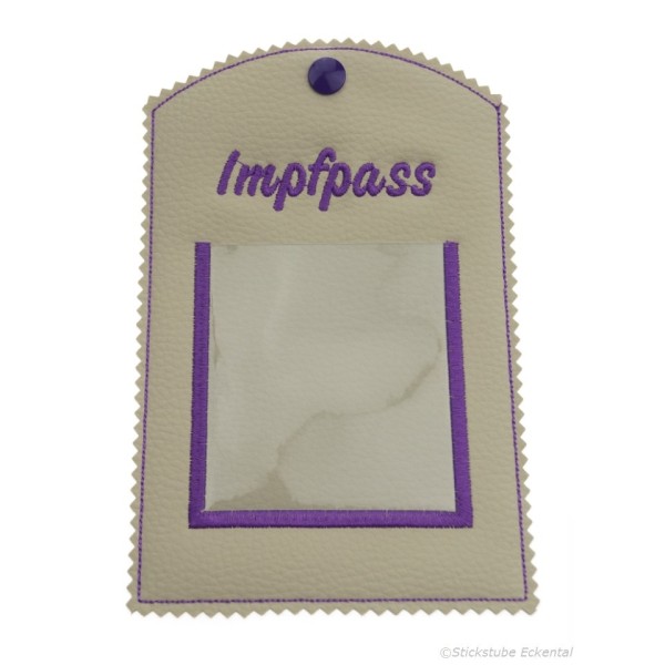 Impfpass mit bestickter Tasche