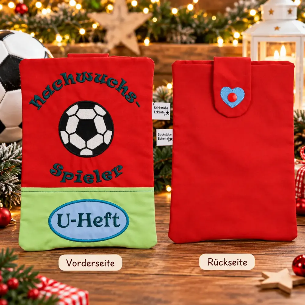 U-Heft Tasche Fußball ohne Name aus Baumwolle