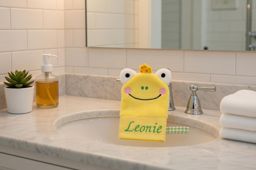 Waschlappen mit Name Leonie