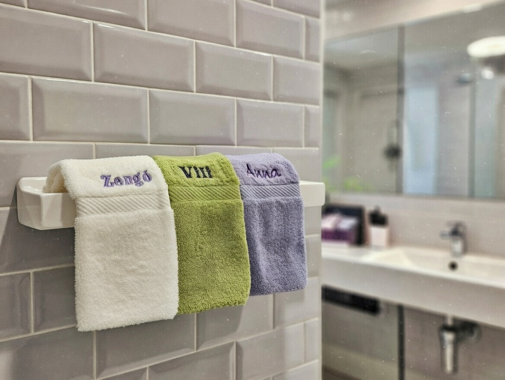 Waschhandschuhe mit Namen