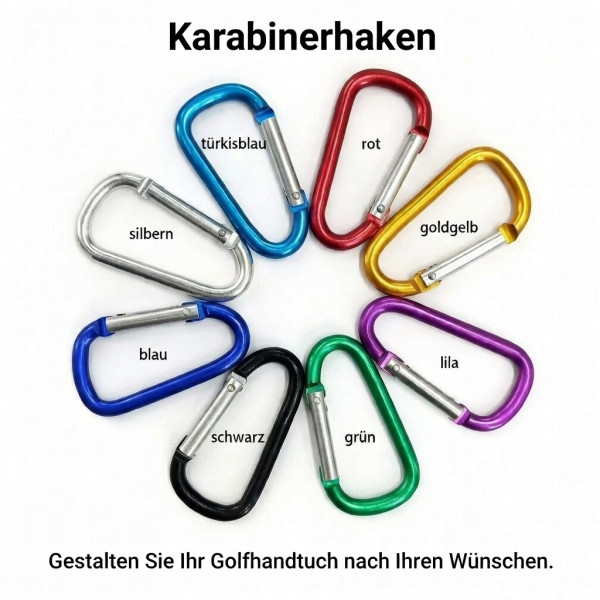 Karabinerhaken für Golfhandtücher