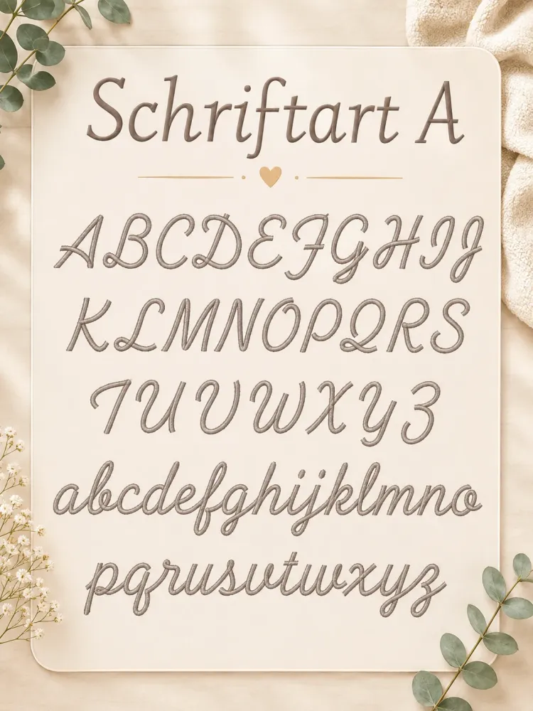 Schreibschrift Schriftart Muster A
