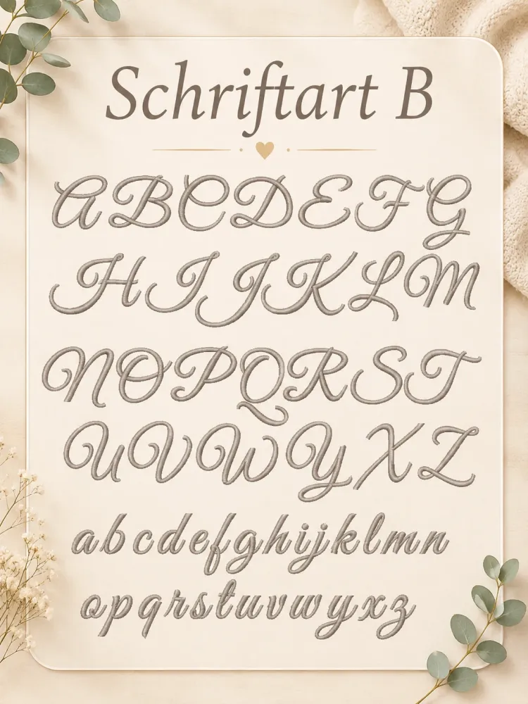 Schreibschrift Schriftart Muster B