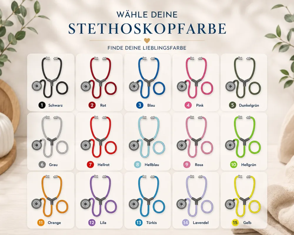 Stoffservietten mit Stethoskop besticken lassen
